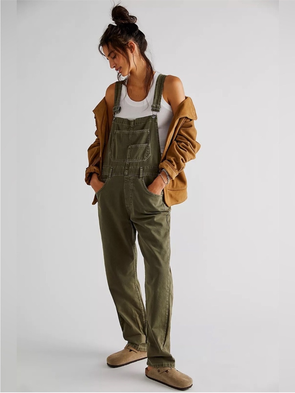 ⭐️NWT Free People Overalls Green⭐️